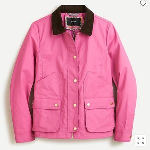 Pink J. Crew Barn Jacket with Liberty London Trim
